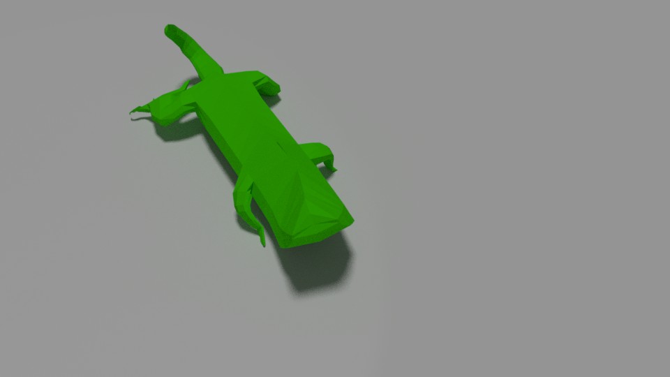 low-poly lizard preview image 1